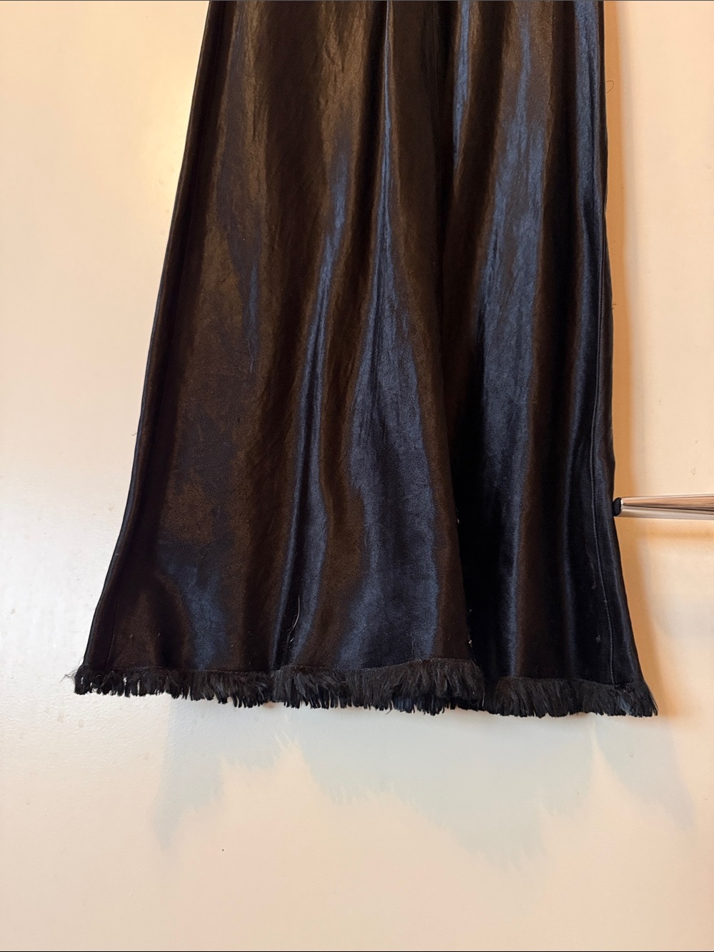 Brand new w tags-The Row wanva Dress black silk bias cut dress with fringe hem - Picture 4 of 5